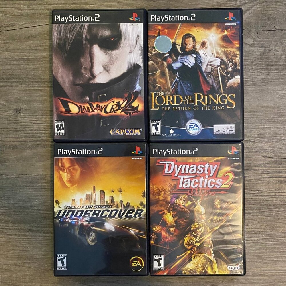 Lot of 4 PlayStation 2 PS2 Video Games - Devil May Cry 2, LOTR Return of King